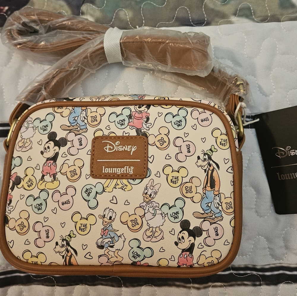 Loungefly Disney MICKEY and Friends Valentines Crossbody Bag New With Tag